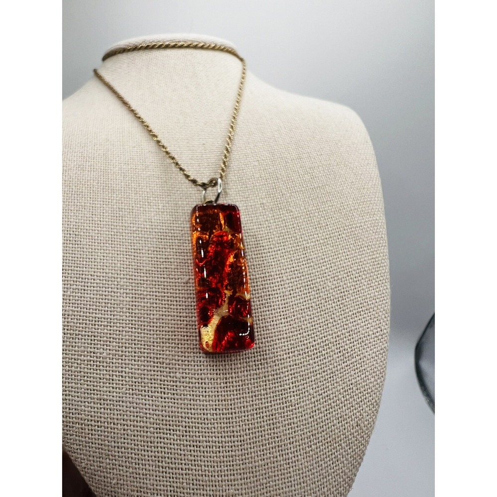 Danecraft 925 Silver NECKLACE 18" Italy With Murano Glass Pendant - Picture 2 of 7